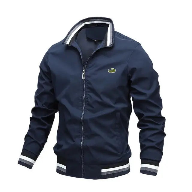 2022 Embroidery CARTELO Autumn and Winter Men's Stand Collar Casual Zipper Jacket Outdoor Sports Coat Windbreaker Jacket for Men - Novah