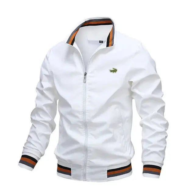 2022 Embroidery CARTELO Autumn and Winter Men's Stand Collar Casual Zipper Jacket Outdoor Sports Coat Windbreaker Jacket for Men - Novah