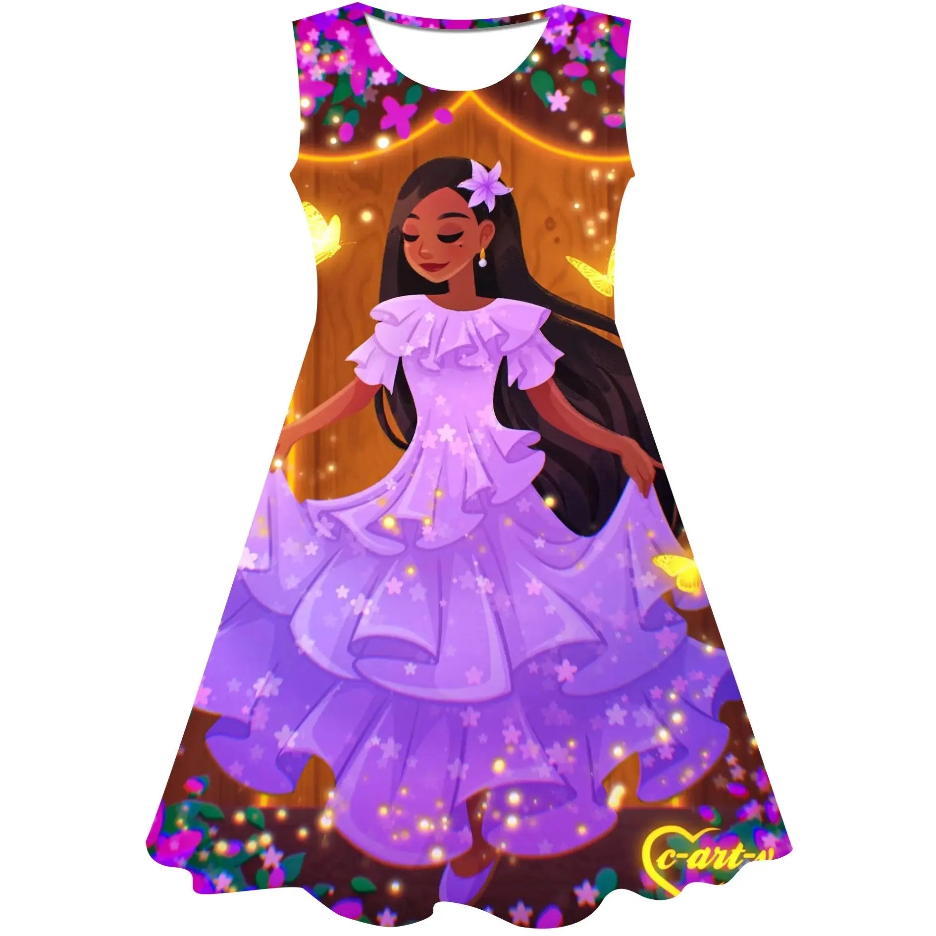 Disney Encanto Costume Princess Dress Suit Charm for Girls Cosplay Isabela Mirabel Carnival Birthday Party Christmas Girls Frock Novah